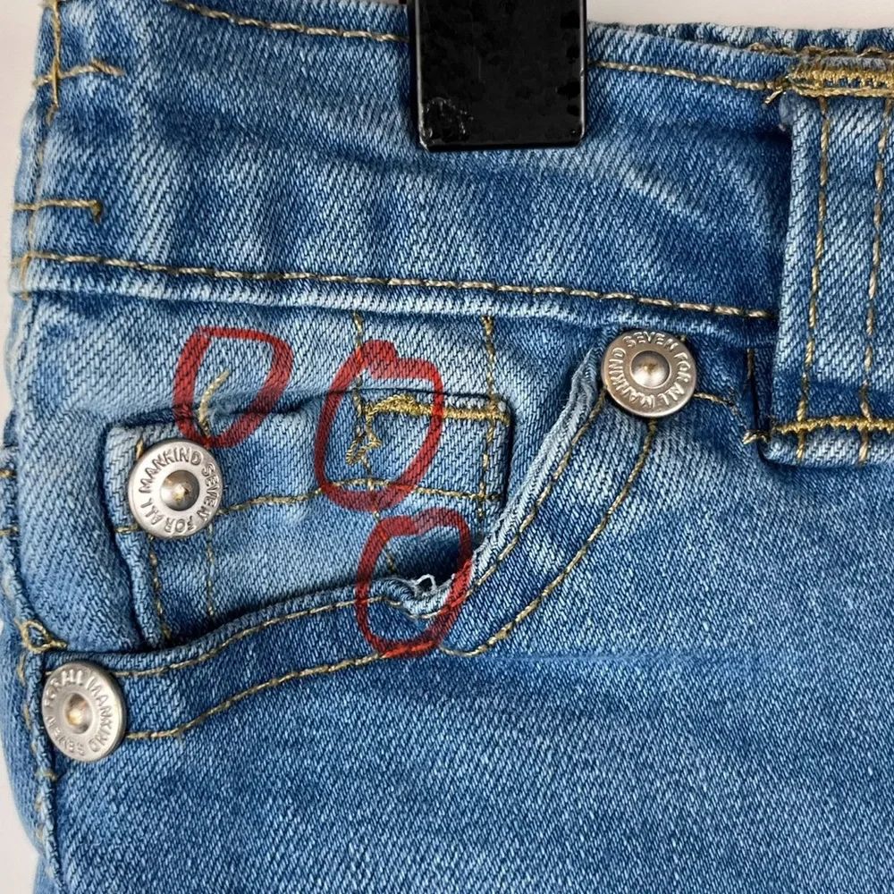 7 For All Mankind Baby Jeans Size 24M Blue Denim Skinny Stretch